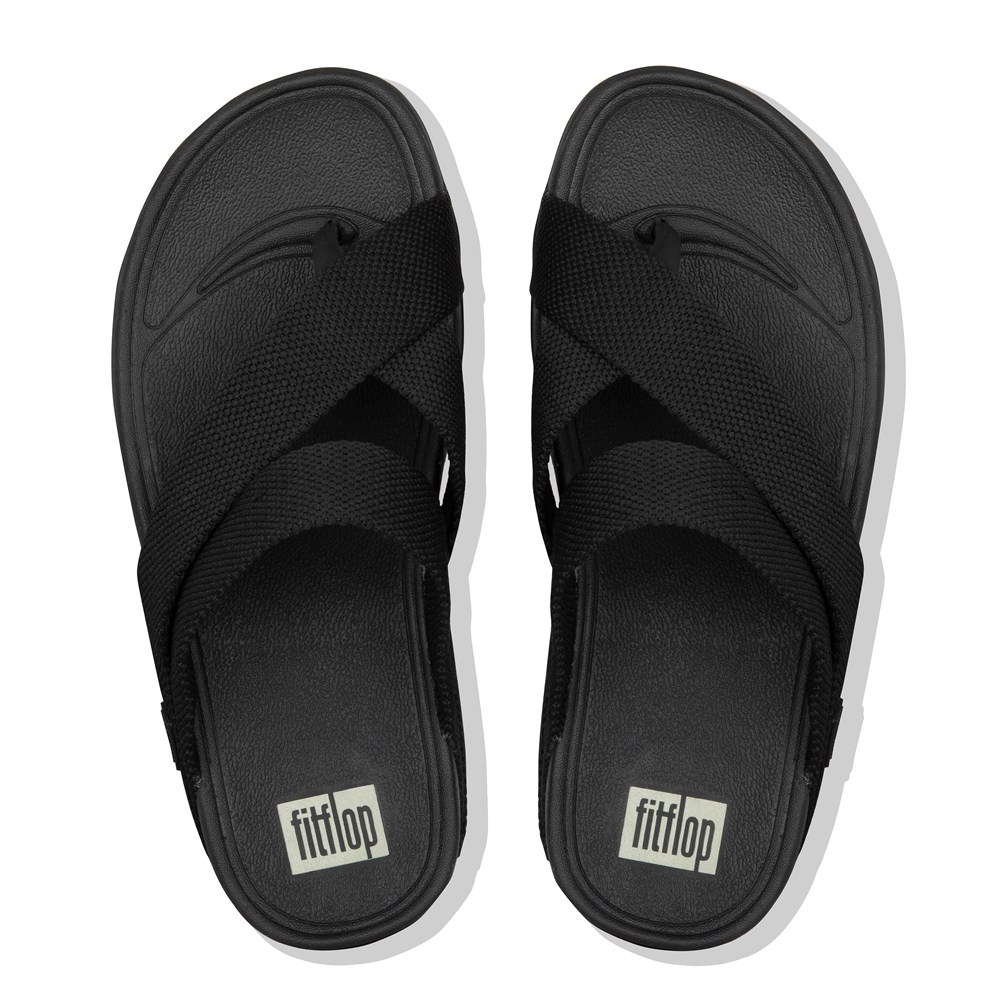 Fitflop Man Sandals Black - Sling Weave Toe-post - NL8720459